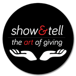 show & tell, the art of giving - logo