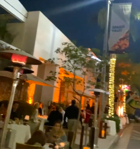 Sidewalk dining at Spago Beverly Hills 