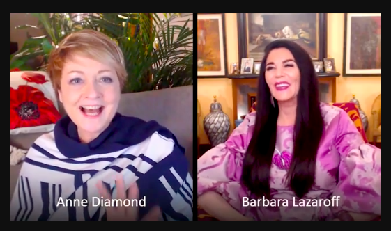 VikingTV hostess Anne Diamond interviewed Barbara Lazaroff Thanksgiving Day, 2020