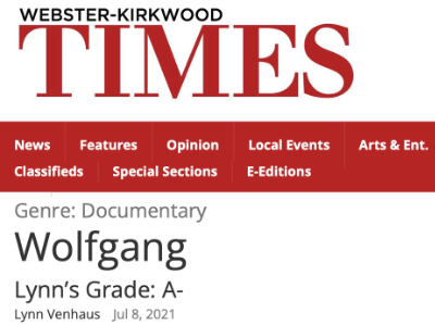 Wolfgang review by Webster-Kirkwood Times speaks of Barbara Lazaroff.