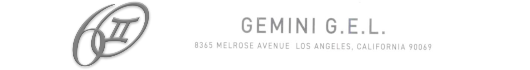 Gemini G.E.L. art gallery 60th reception banner
