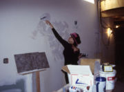 Barbara Lazaroff working on the design and construction of her restaurant, ObaChine Barbara Lazaroff working on the design and construction of her restaurant, ObaChine