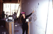 Barbara Lazaroff working on the design and construction of her restaurant, ObaChine Barbara Lazaroff working on the design and construction of her restaurant, ObaChine