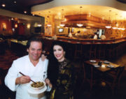 Wolfgang Puck and Barbara Lazaroff at ObaChine, one of their original restaurants Wolfgang Puck and Barbara Lazaroff at ObaChine, one of their original restaurants