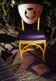 Barbara Lazaroff selects chairs for the decor of her ObaChine restaurant. Barbara Lazaroff selects chairs for the decor of her ObaChine restaurant.