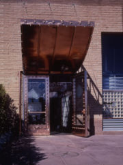 the front door of Barbara Lazaroff's Eureka Restaurant and Brewery