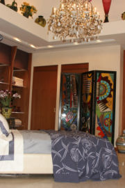 Barbara Lazaroff's Frette design showcase included her own favorite room divider Barbara Lazaroff's Frette design showcase included her own favorite room divider