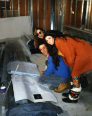 Barbara Lazaroff working with an architect on the Granita plans Barbara Lazaroff working with an architect on the Granita plans